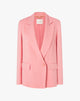 Blazer Sartoriale Fluido Rosa con Revers a Lancia