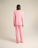 Blazer Sartoriale Fluido Rosa con Revers a Lancia