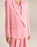 Blazer Sartoriale Fluido Rosa con Revers a Lancia
