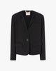 Blazer Cropped Nero con Retro Elastico