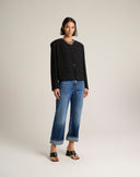 Blazer Cropped Nero con Retro Elastico