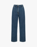 Jeans Wide-Leg con Pinces Sartoriali