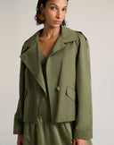 Trench Asimmetrico Verde Militare