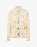 Giubbino in Bull Ricamato All-Over