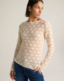 Maglia Leggera Traforata con Scollo a Barchetta