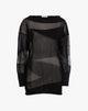 Maglia in Filato Leggero con Intarsi Geometrici Sheer