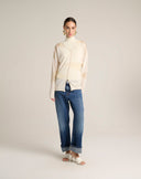Cardigan Leggero con Intarsio Geometrico