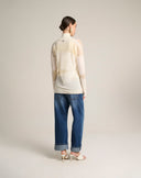 Cardigan Leggero con Intarsio Geometrico