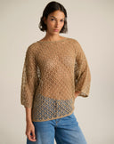 Maglia Boxy Traforata Effetto Crochet