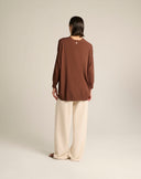 Cardigan Over in Maglia Fine con Scollo a V