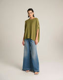 Maglia Fluida con Maniche a Pipistrello