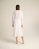 Maglia Boxy Traforata con Scollo a V