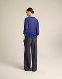 Pantalone Palazzo Sartoriale in Denim Leggero