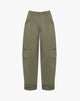 Pantalone Utility Tapered con Bottoni al Fondo