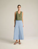 Pantalone Culotte Fluido a Gamba Larga