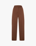 Pantalone Cropped con Pinces e Chiusura Asimmetrica