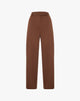 Pantalone Cropped con Pinces e Chiusura Asimmetrica
