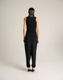 Pantalone Jogger in Viscosa con Caviglie Arricciate