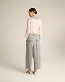 Pantalone Sartoriale Cropped a Gamba Larga
