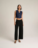 Pantalone Sartoriale Wide Leg con Maxi Pieghe