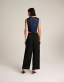 Pantalone Sartoriale Wide Leg con Maxi Pieghe
