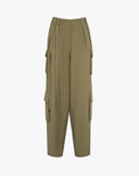 Pantalone Cargo Fluido con Nastri