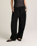 Pantalone Wide Leg con Cintura Annodata