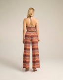 Pantalone Palazzo in Maglia Chevron