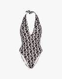 Monogram Print One-Piece Swimsuit