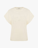 T-Shirt con Applicazioni e Perline
