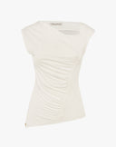 T-Shirt Asimmetrica con Arricci