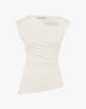 T-Shirt Asimmetrica con Arricci