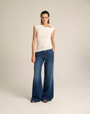 T-Shirt Asimmetrica con Arricci