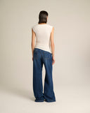 T-Shirt Asimmetrica con Arricci