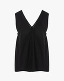 Top Scollo a V in Popeline
