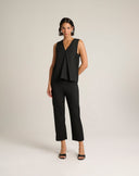 Top Scollo a V in Popeline