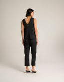 Top Scollo a V in Popeline