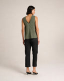 Top Scollo a V in Popeline