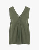 Top Scollo a V in Popeline