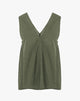 Top Scollo a V in Popeline