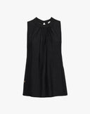 Top Smanicato con Scollo all'Americana e Drappeggio