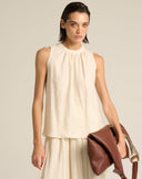 Top Halter Effetto Stropicciato