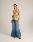 Top Coulisse Stampa Floreale