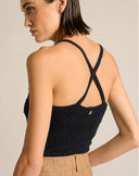 Top in Maglia a Coste con Incrocio sulla Schiena