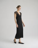 Long Slip Dress with Lace Details
