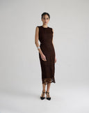 Sleeveless Midi Lace Dress