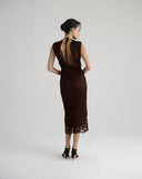 Sleeveless Midi Lace Dress