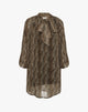 Abito Corto Leopardato con Fiocco