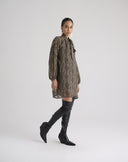 Abito Corto Leopardato con Fiocco