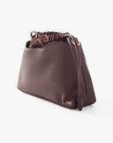 Borsa a Mano con Coulisse e Logo Bordeaux